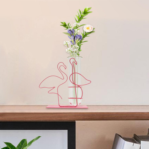 Florero De Tubo De Ensayo Hidropónico, Florero Flamenco