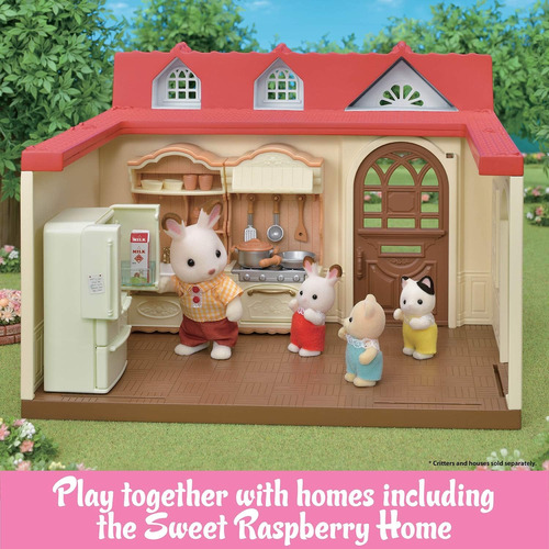 Calico Critters Juego Cocina Comida Miniatura Juguetes Refri