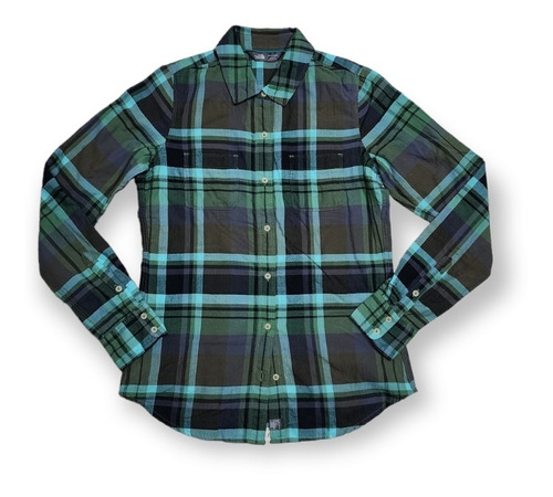 Camisa De Mujer The North Face Talla Chica Verde Gris Azul