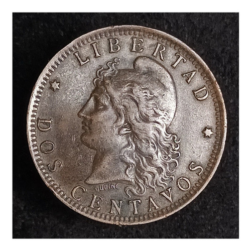 Argentina 2 Centavos 1890 Exc Cj 31.5 0 Caído Y Rotado