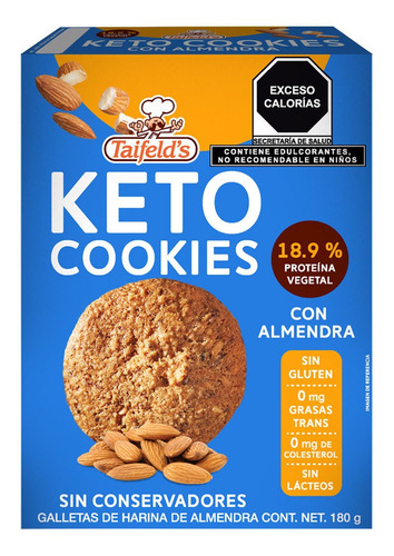 Taifelds Keto Cookies, Galletas Keto 180g