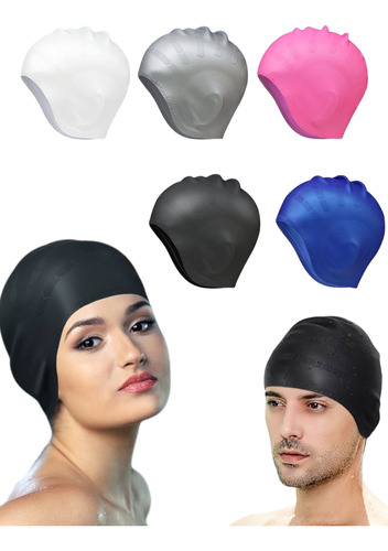 Gorra De Natacion Para Piscinas De Silicona 3d Impermeables