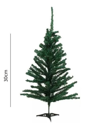 Kit 3 Árvore De Natal 30cm Artificial Enfeite 25 Galhos Cor Verde Ou Branca