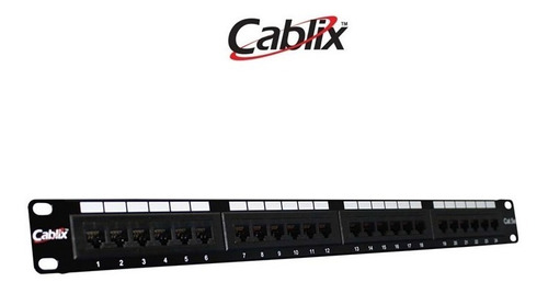 Patch Panel Utp Cat5e, 24 Puertos Cablix Mpe-10k