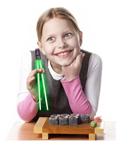 Palillos Sabers Chop Lightsaber Con Iluminación Led, 1 Par S