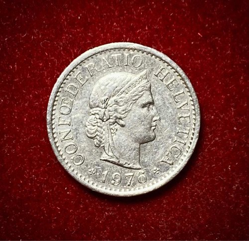 Moneda 10 Rappen Suiza 1976 Km 27