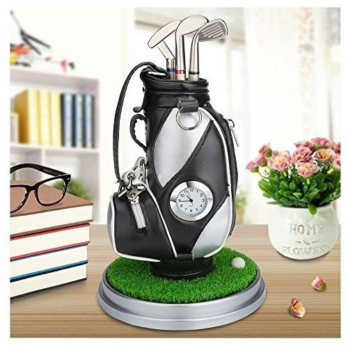 10l0l Mini Escritorio Golf Bag Pen Holder Con R224r