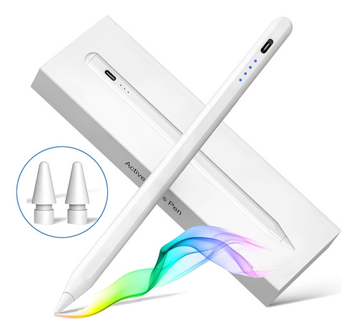Lápiz Óptico LA HENGRU Para iPad Tableta Con Rechazo De Palma Soporta La Absorción Magnética Blanco