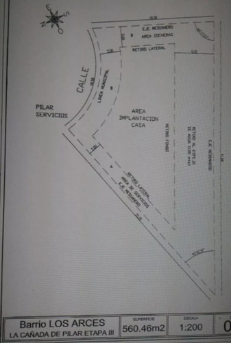Terreno En Venta - 560mts2 - Pilar