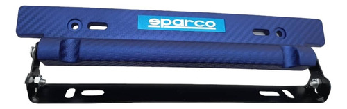 Porta Placa Patente De Autos Tipo Fibra Carbono Azul Sparco