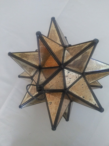 Estrella De Espejo Viejo 30x30 Con 1 Chapeton