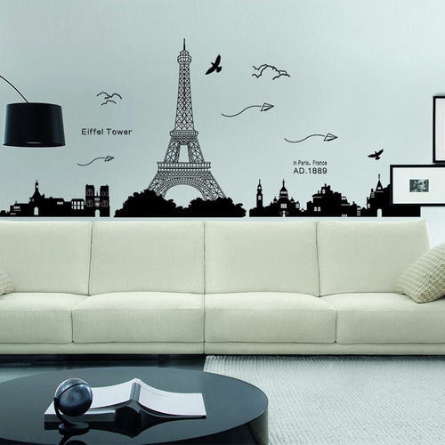 Adhesivos De Pared Extraíbles Con La Torre Eiffel Art Mural