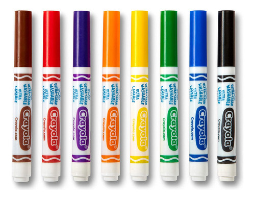 Rotuladores Lavables Ultralimpios Crayola, Línea Ancha, 8 Un
