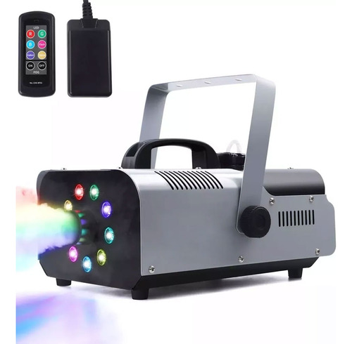 Máquina De Humo Dj 1200w 9 Luces Led Con Control Remoto