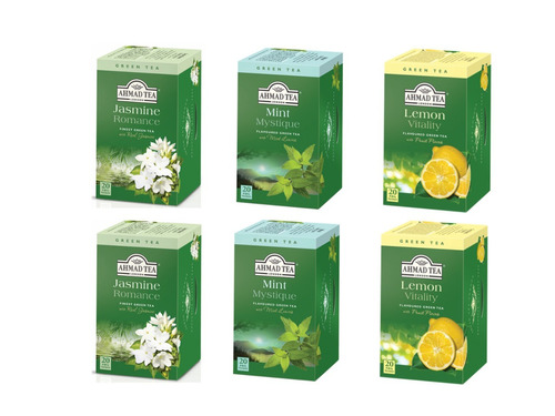 Té Ahmad Tea Té Verde Surtidos Jazmin/ Menta/limón (pack 6) 