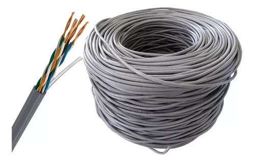 Bobina De Cable Utp Cat 5e Cm, 4 Pares 24awg Gris Condumex