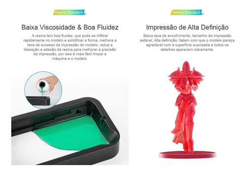 Imagem 4 de 6 de Resina Creality Standard Para Impressora 3d Lcd 500ml