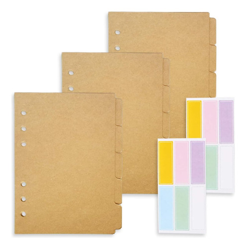 Papel De Índice A5, 8,19 X 5,9, 5 Piezas Por Juego, 3 Juegos