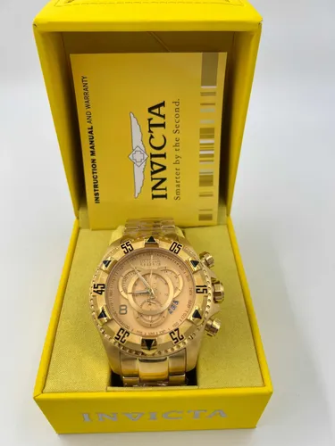 Rel gio Invicta Excursion Banhado Ouro 100 Original C nota