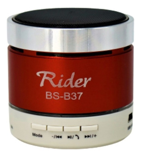 Mini Bocina Rider Con Radio Fm, Lector Micro Sd Y Usb, Notas