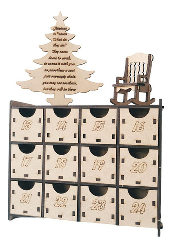 Decoración De Calendario De Adviento De Navidad Vacía 24
