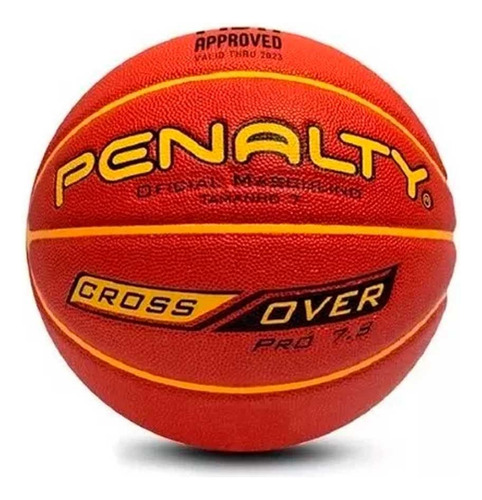 Bola De Basquete Penalty 7.8 Crossover Profissional Cor Laranja