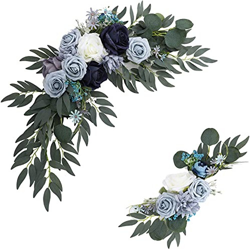 Juego De 2 Flores De Arco De Boda Y Corona De Puerta Ar...