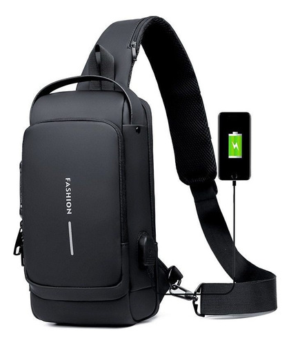 Bolso Cruzado Masculino Mochila Pequeña Usb