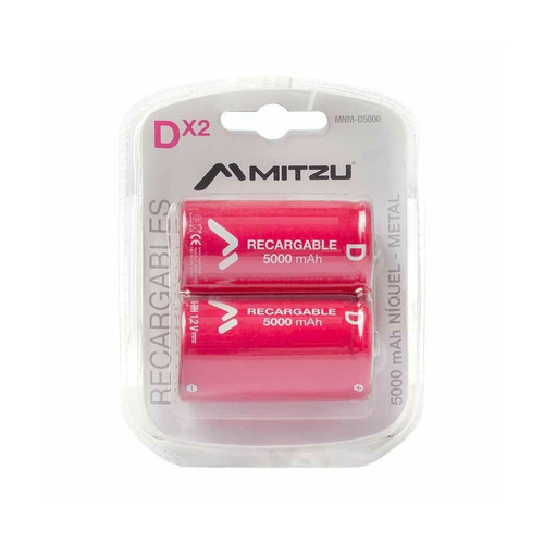 Imagen 1 de 5 de 2 Baterias Pila Recargable Tipo D 5000 Mah Alta Capacidad
