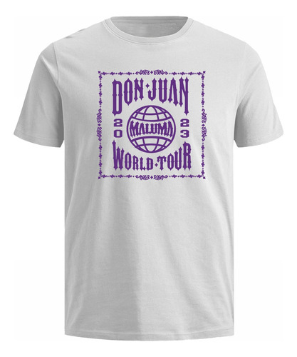 Camisetas Maluma World Tour 2023 Don Juan Algodon Blanca