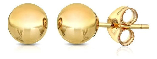 Pori Jewelers Aretes De Bola De Oro Amarillo De 14 Quilates