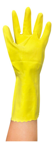 Mediglove Guante Domestico Afelpado Amarillo X 12 Pares Amarillo Talle M