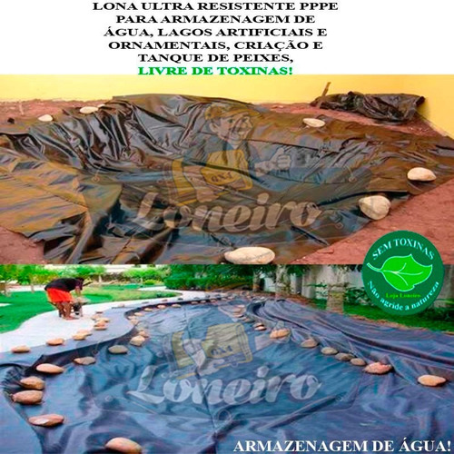 Imagem 5 de 6 de Lona 7x7 De Lago Tanque Peixe Manta Impermeável Pppe 500micr