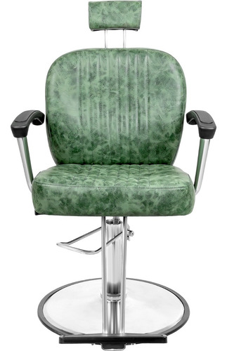 Sillon Silla Barberia Estetica Clasica 360° Moderna Verde