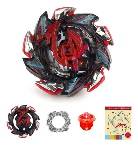 Beyblade Burst Hell Salamander B113 Lançador Corda Sparking Cor Preto E Vermelho