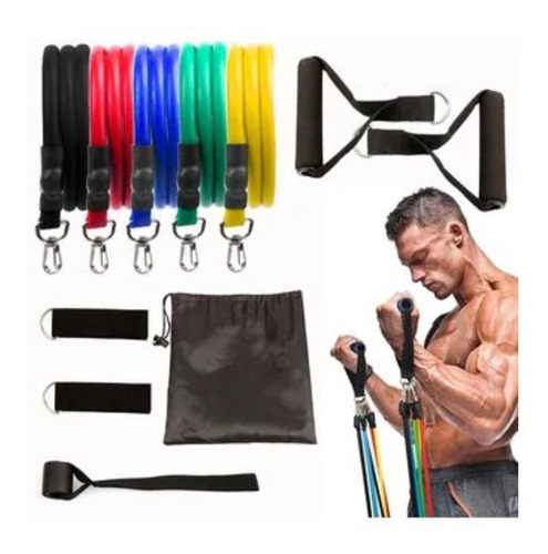 Set Bandas Resistencia Entrenamiento Crossfit Yoga Fitness