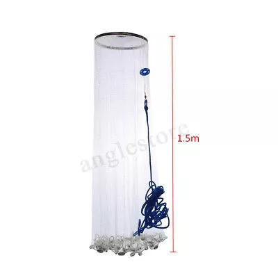 8x12ft Nylon Malla De Pesca Trasmallo Fácil Tiro Pesca