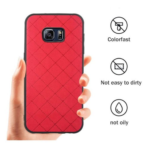 Funda Para Samsung Galaxy S6 Egde Plus De Color Rojo Rojo Liso