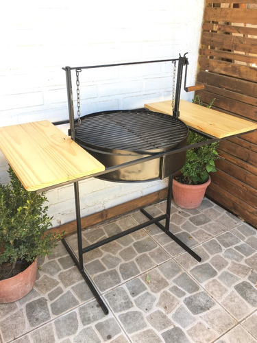 Parrilla Redonda Para Asado. Diámetro 60 Cm Tambor 200 Lts