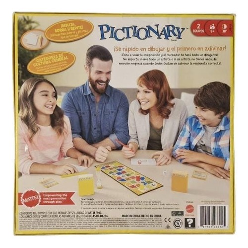 Juego De Mesa Pictionary Cultura General Mattel