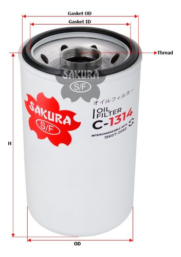 Filtro Aceite Para / Hino 2627 7.7l 6cil J08e-te Diesel 2016