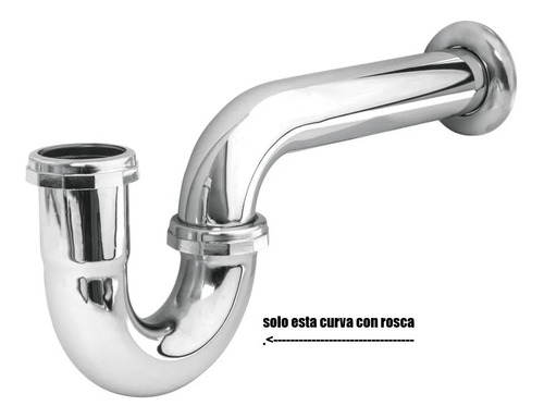 Curva U Para Sifon  Fregadero Metalica C/rosca Ptv Orginal