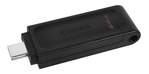 Pen Drive De 64gb Kingston Datatraveler 70 Usb-c - Preto