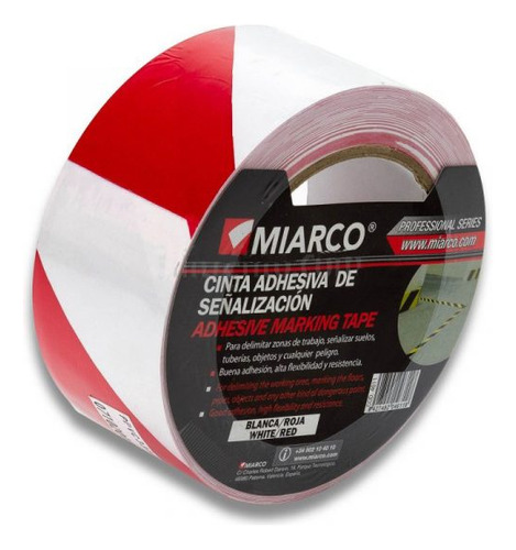 Cinta Demarcacion Señalización Rojo/blanco Miarco 50mm X 33m