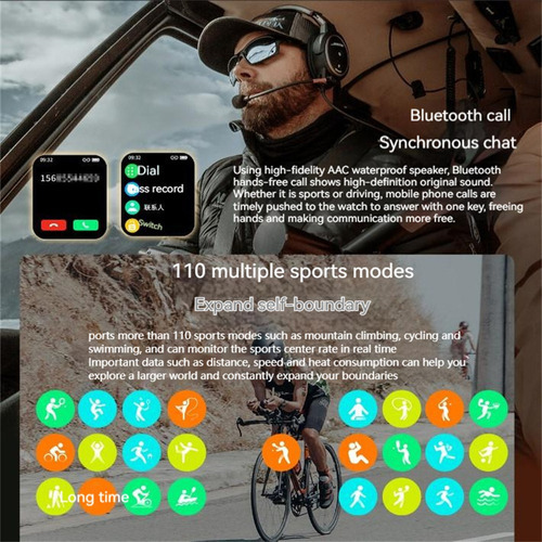 * Reloj Inteligente Hombre Smart Watch Mk66 Bluetooth Call