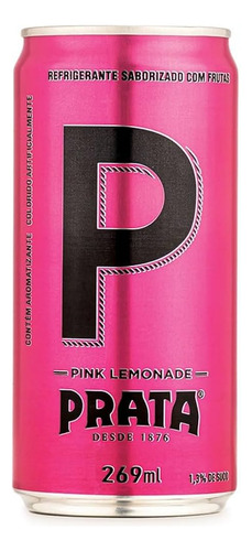 Refrigerante Prata Pink Lemonade Lata 269ml Pack C/6 Mixer Drinks