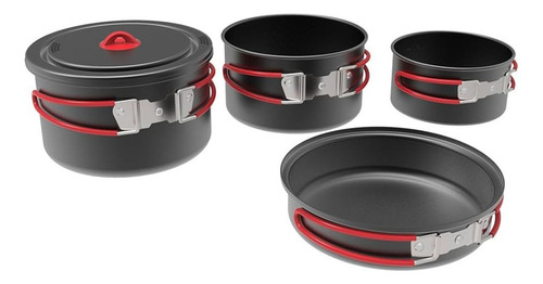 Juego Cocina Aluminio Anodizado 6pzs Camping Coghlans 1824