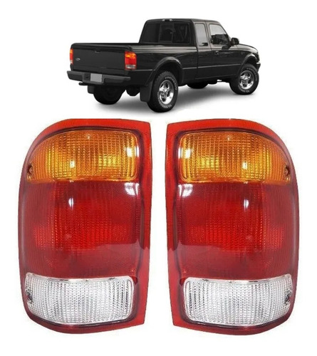 Juego Faros Trasero Ford Ranger 1998 1999 2000 Tricolor (x2)