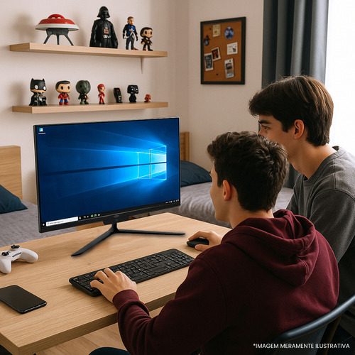 All In One Completo Preto I7 4gb Ssd 128gb 21,5 Strong Tech