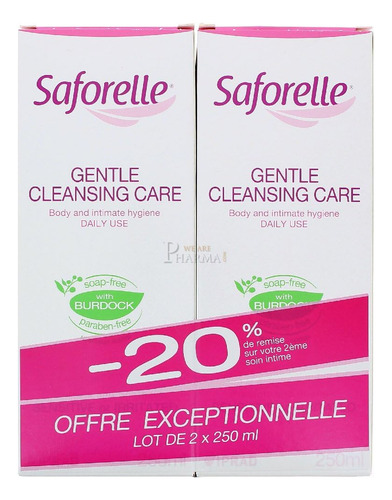 Saforelle Gentle Cleansing Care 2x250ml By Saforelle